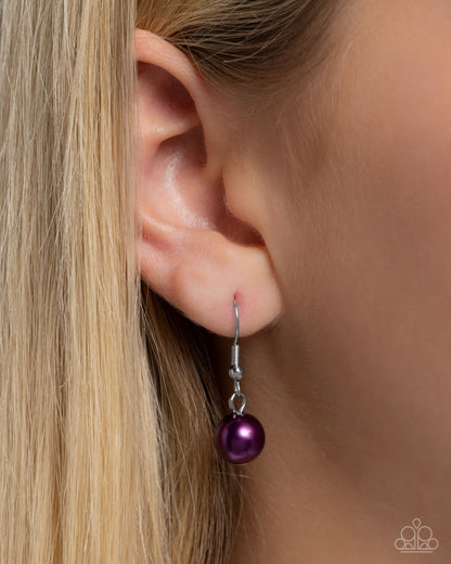 Settled Shimmer - Purple Pearl Necklace - Paparazzi Accessories