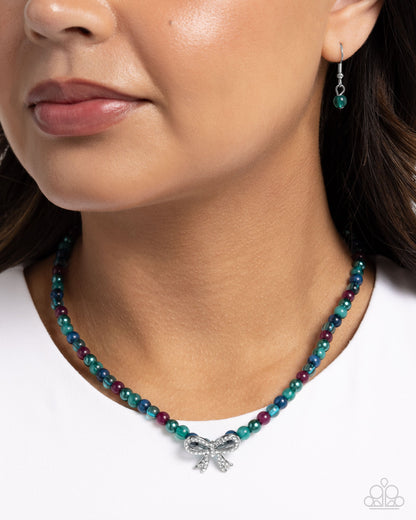 Elegant Empress - Green Pearls Multi Beads Necklace - Paparazzi Accessories