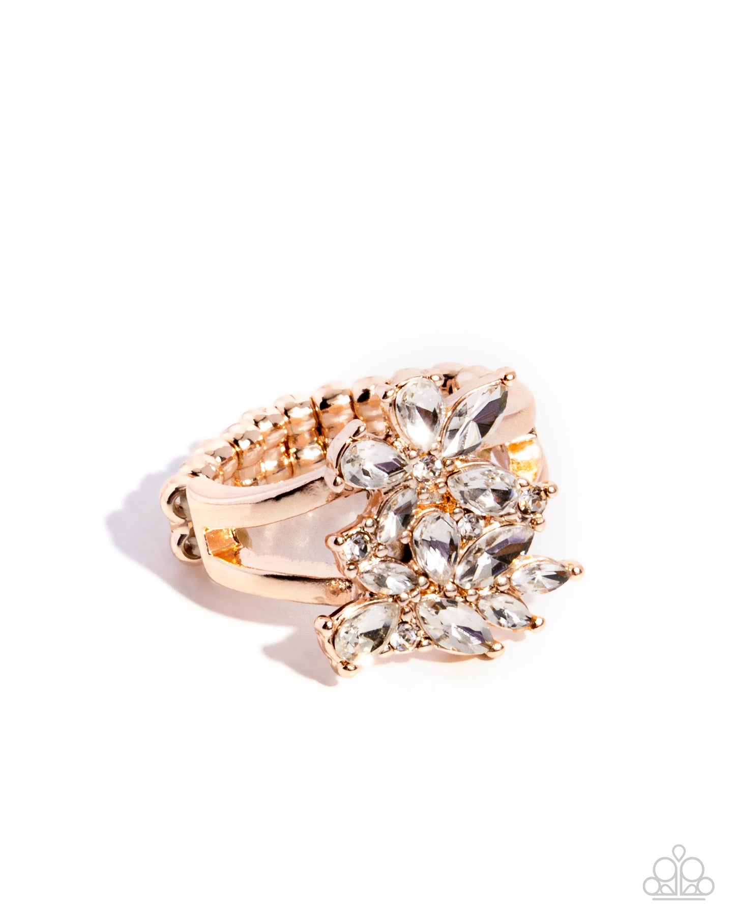 Roundabout Refinement - Rose Gold Ring - Paparazzi Accessories