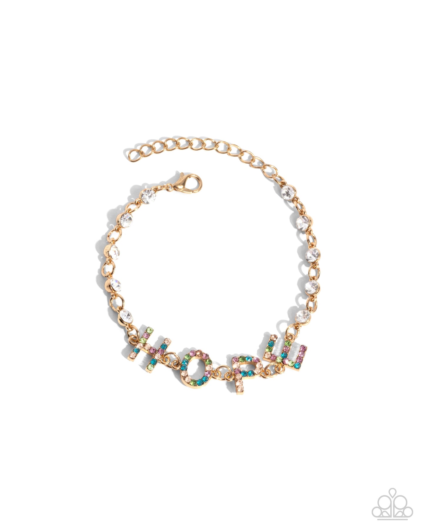 Honorable Hope - Gold Clasp Bracelet - Paparazzi Accessories