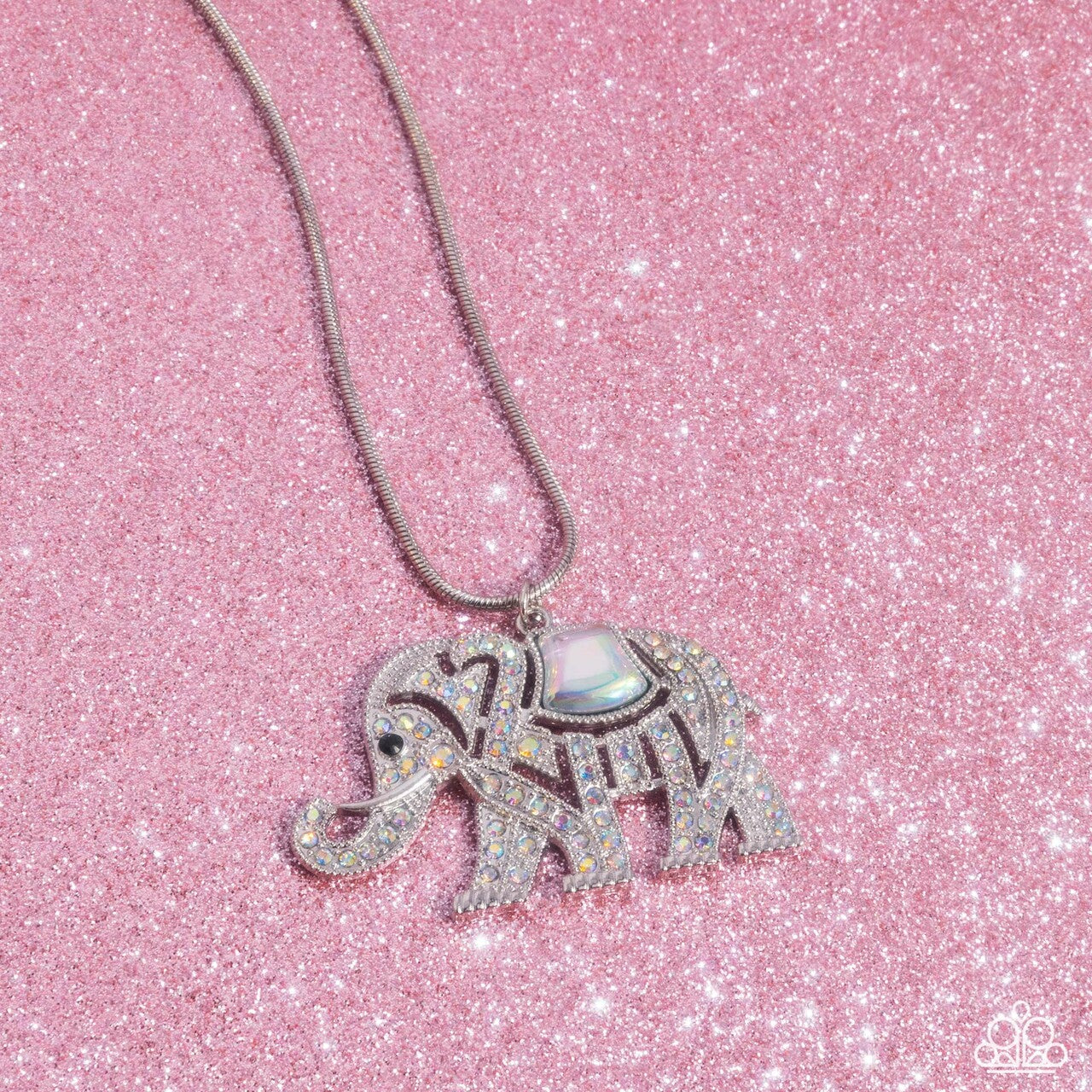 Unforgettable Shimmer - Multi Elephant Pendant Necklace - Empire Diamond Exclusive - Paparazzi Accessories