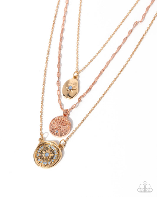 Stellar Spectacle - Multi Tiered Gold Necklace - Paparazzi Accessories