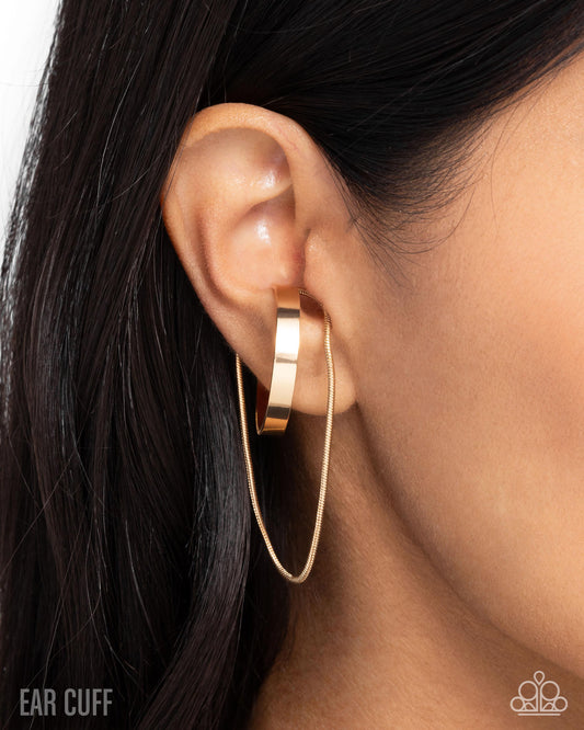 Boston Babe - Gold Ear Cuff - Paparazzi Accessories