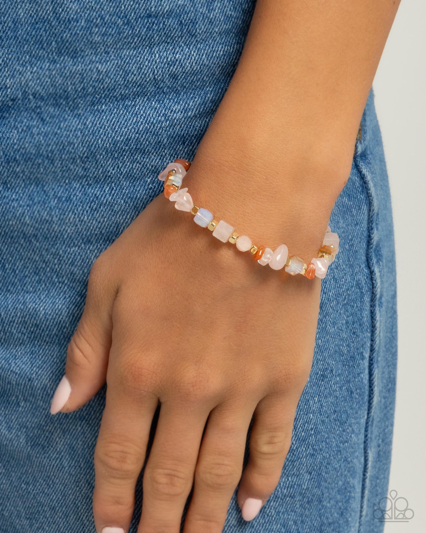Magical Motley - Pink Stretchy Bracelet - Paparazzi Accessories