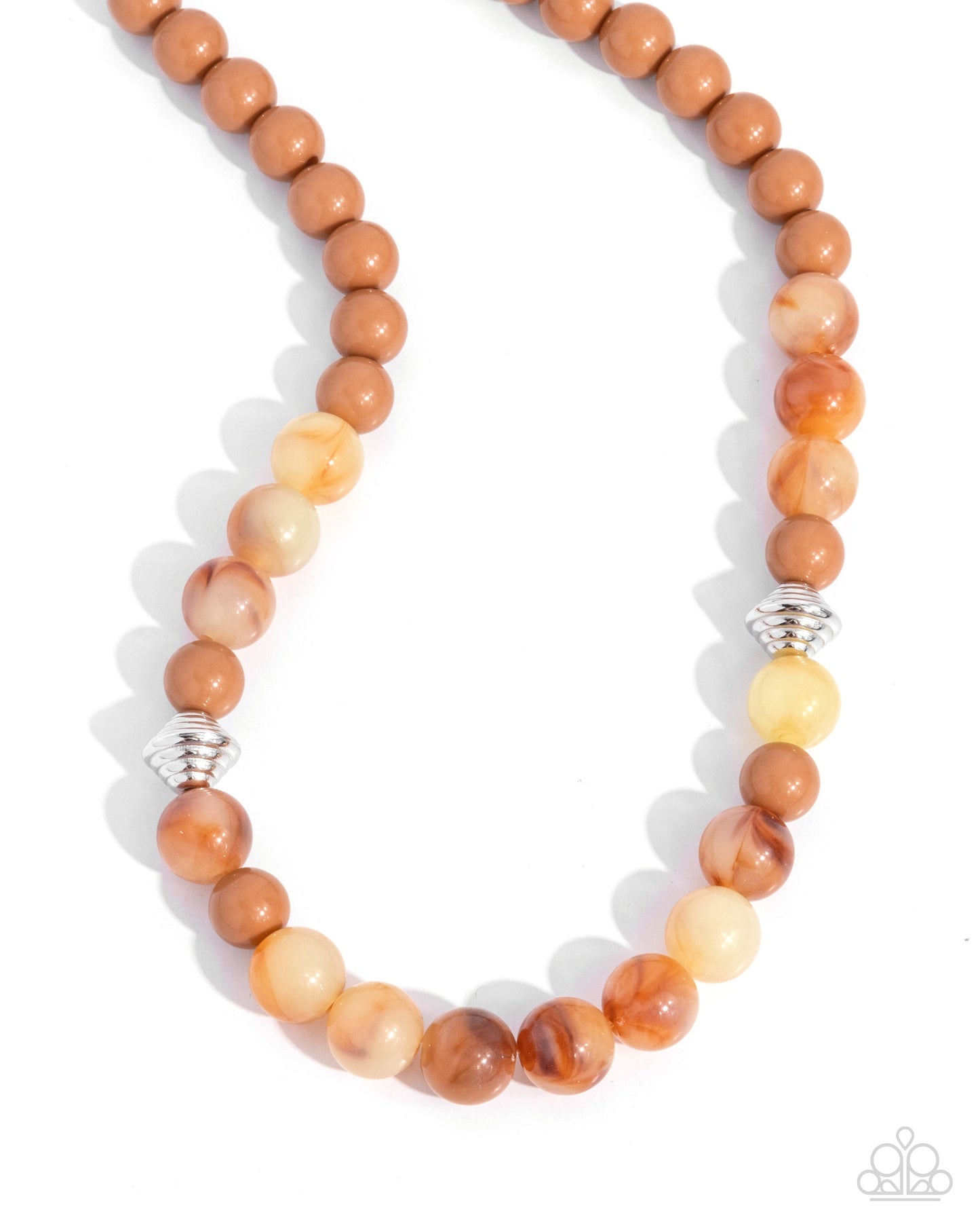 Showroom Swirl - Orange Beaded Necklace - Paparazzi Accessories