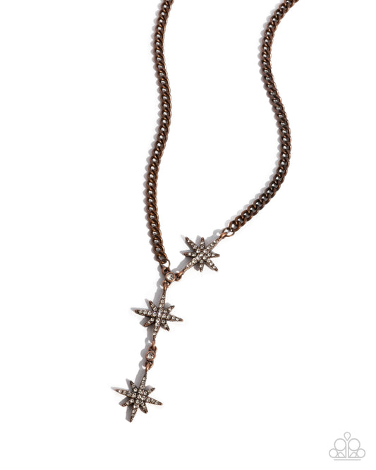 Stellar Story - Copper Star Necklace - Paparazzi Accessories