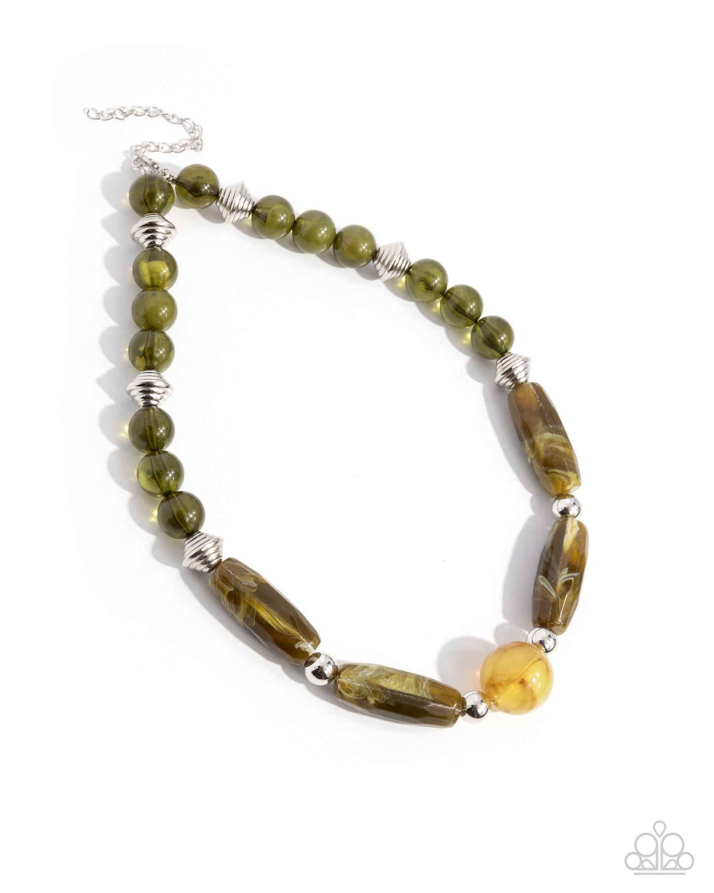 Sneaky Swirls - Green Beaded Necklace - Paparazzi Accessories