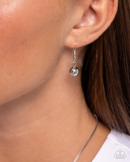 Threaded Tapestry - Silver Rose Bolo Necklace - Paparazzi Accessories