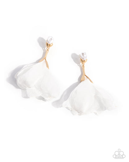 Corps de Ballet - Gold Post Back Earrings - Paparazzi Accessories