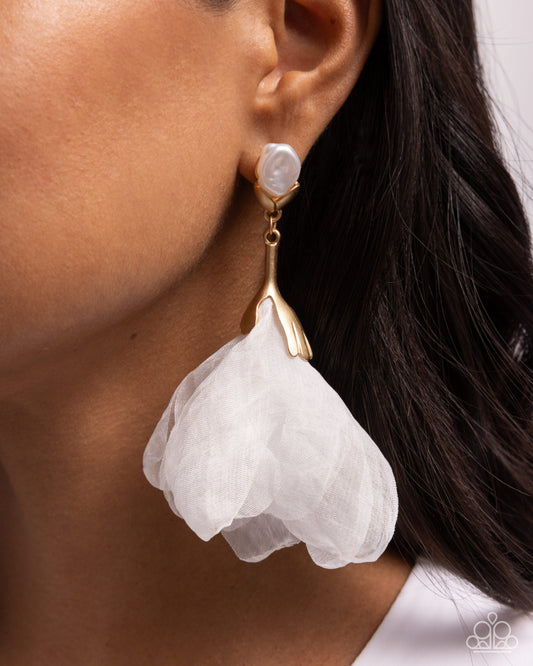 Corps de Ballet - Gold Post Back Earrings - Paparazzi Accessories