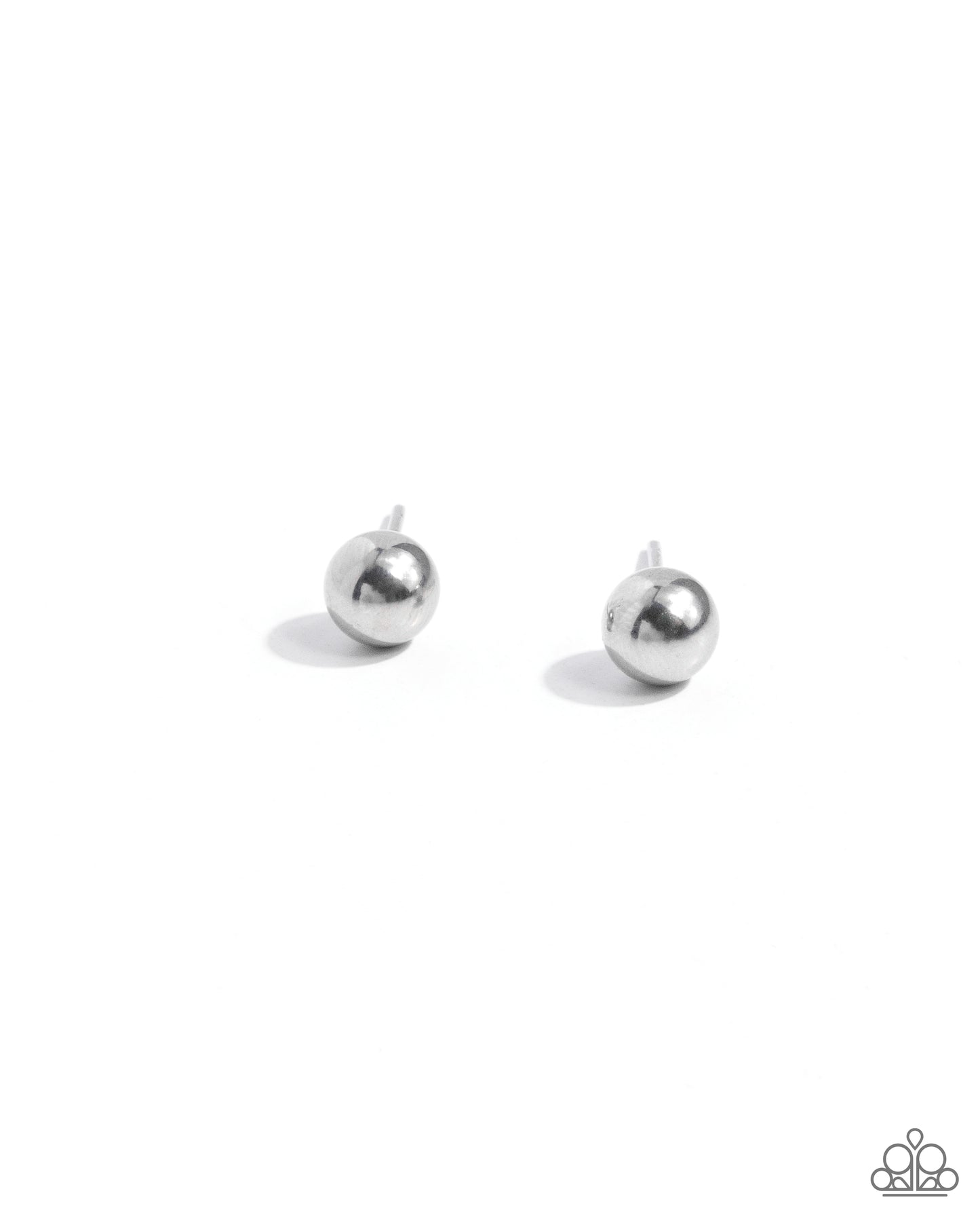 Stainless Statement - Silver Stainless Steel Post Earrings - Paparazzi Accessories