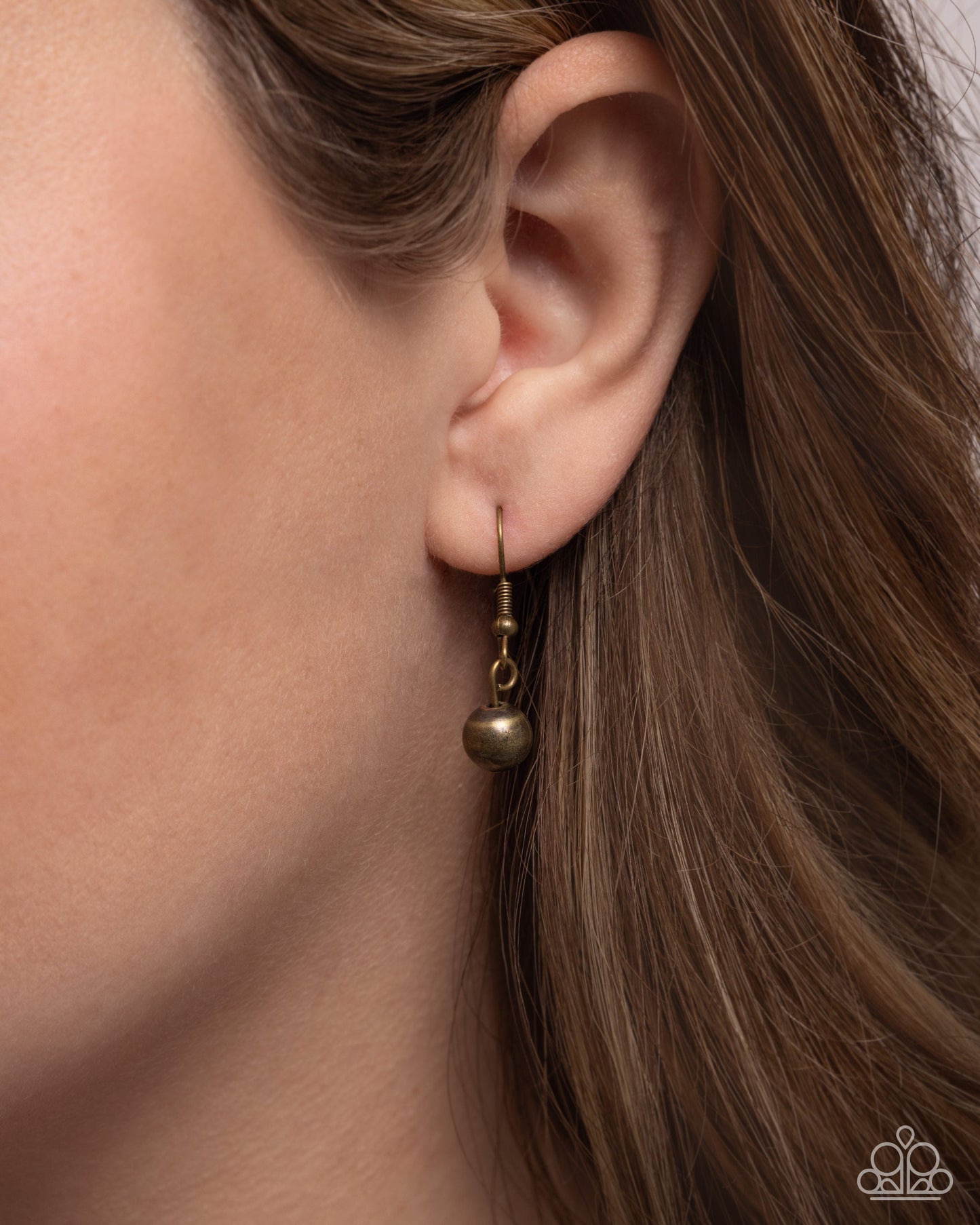 Eagle Emblem - Brown Cord Brass Eagle Bolo Necklace - Paparazzi Accessories