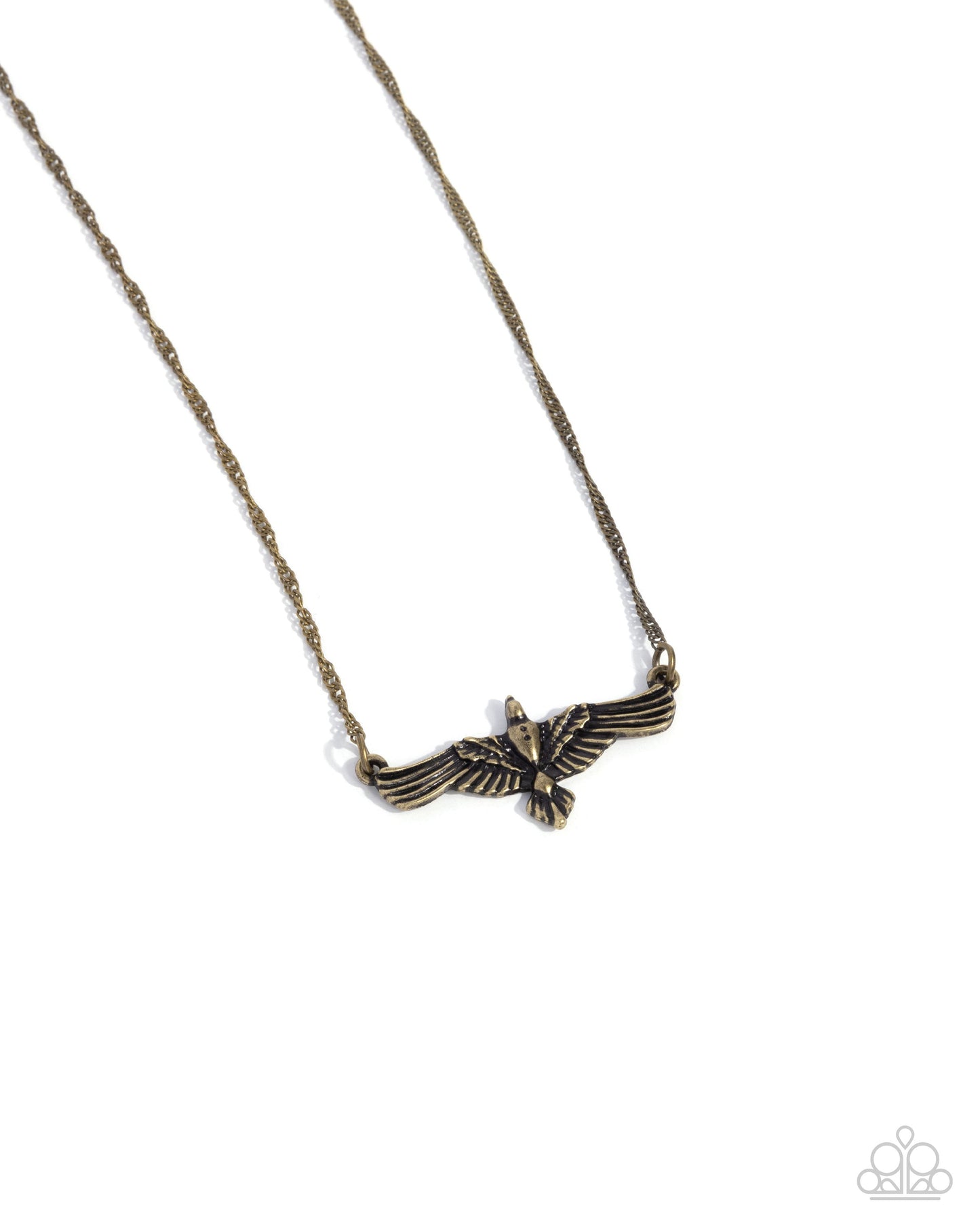 Eagle Exception - Brass Wheat Chain Necklace - Paparazzi Accessories