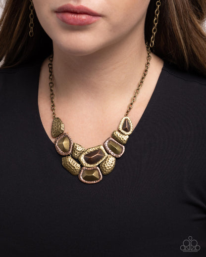 Mixed Motive - Multi Copper & Brass Necklace - Paparazzi Accessories