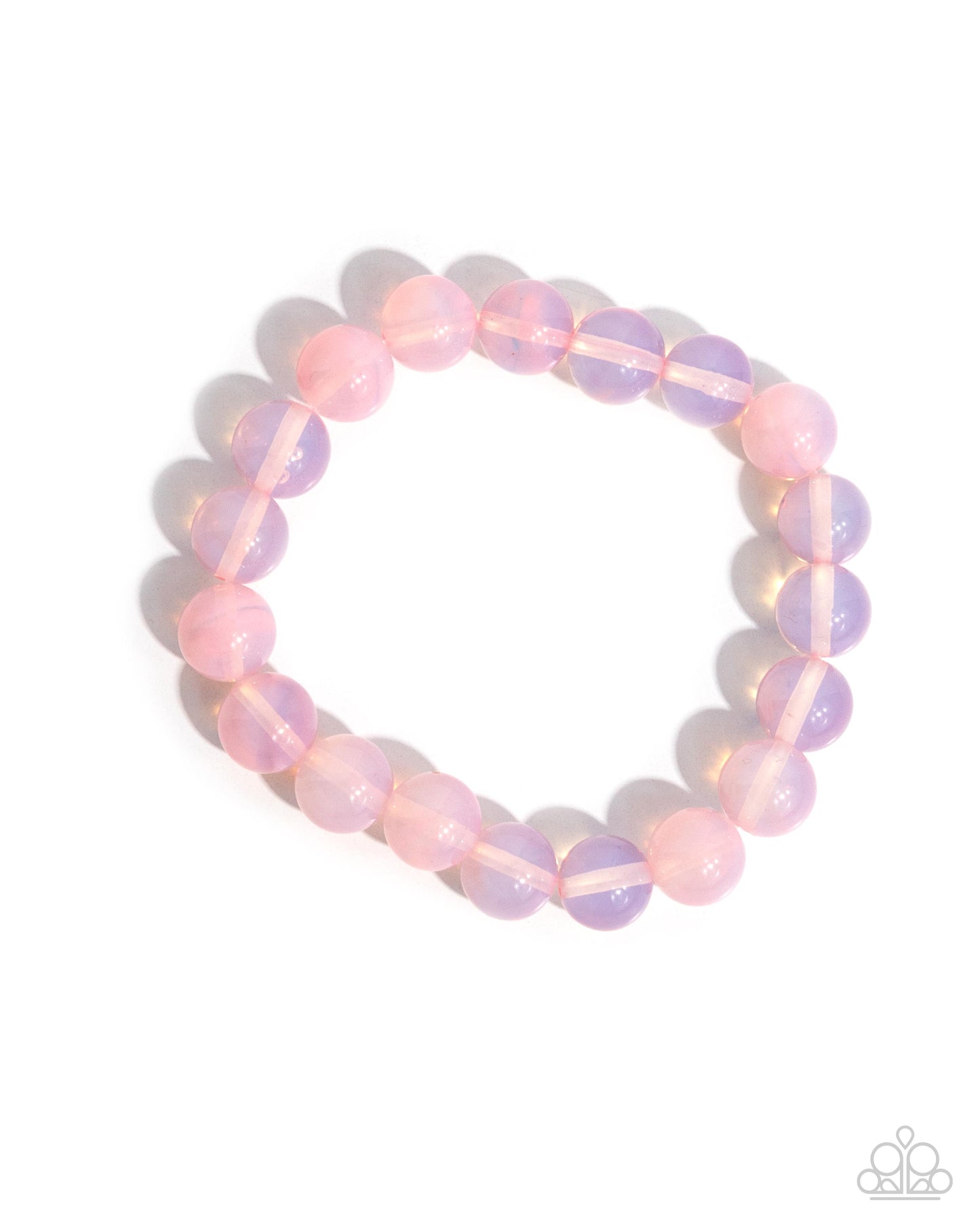 Still Fabulous - Pink Acrylic Beads Stretchy Bracelet - Paparazzi Accessories