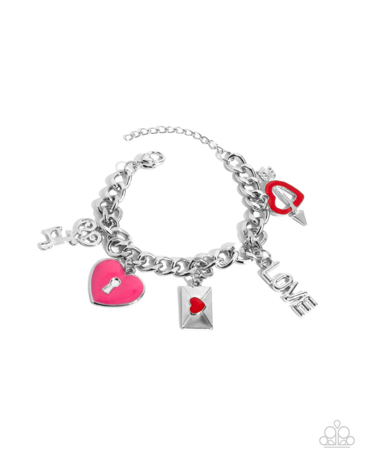 Valentines Variety - Multi Charm Bracelet - Paparazzi Accessories