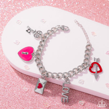 Valentines Variety - Multi Charm Bracelet - Paparazzi Accessories