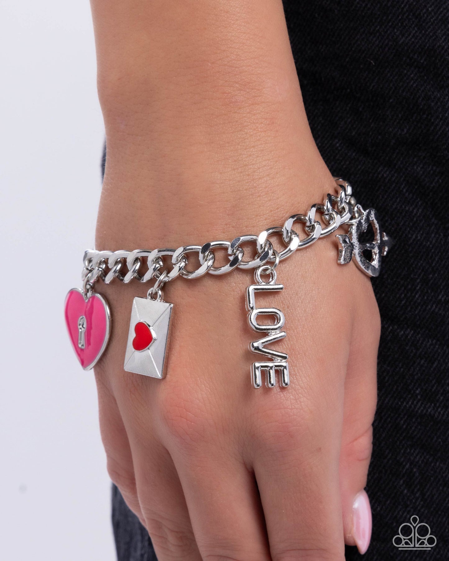 Valentines Variety - Multi Charm Bracelet - Paparazzi Accessories