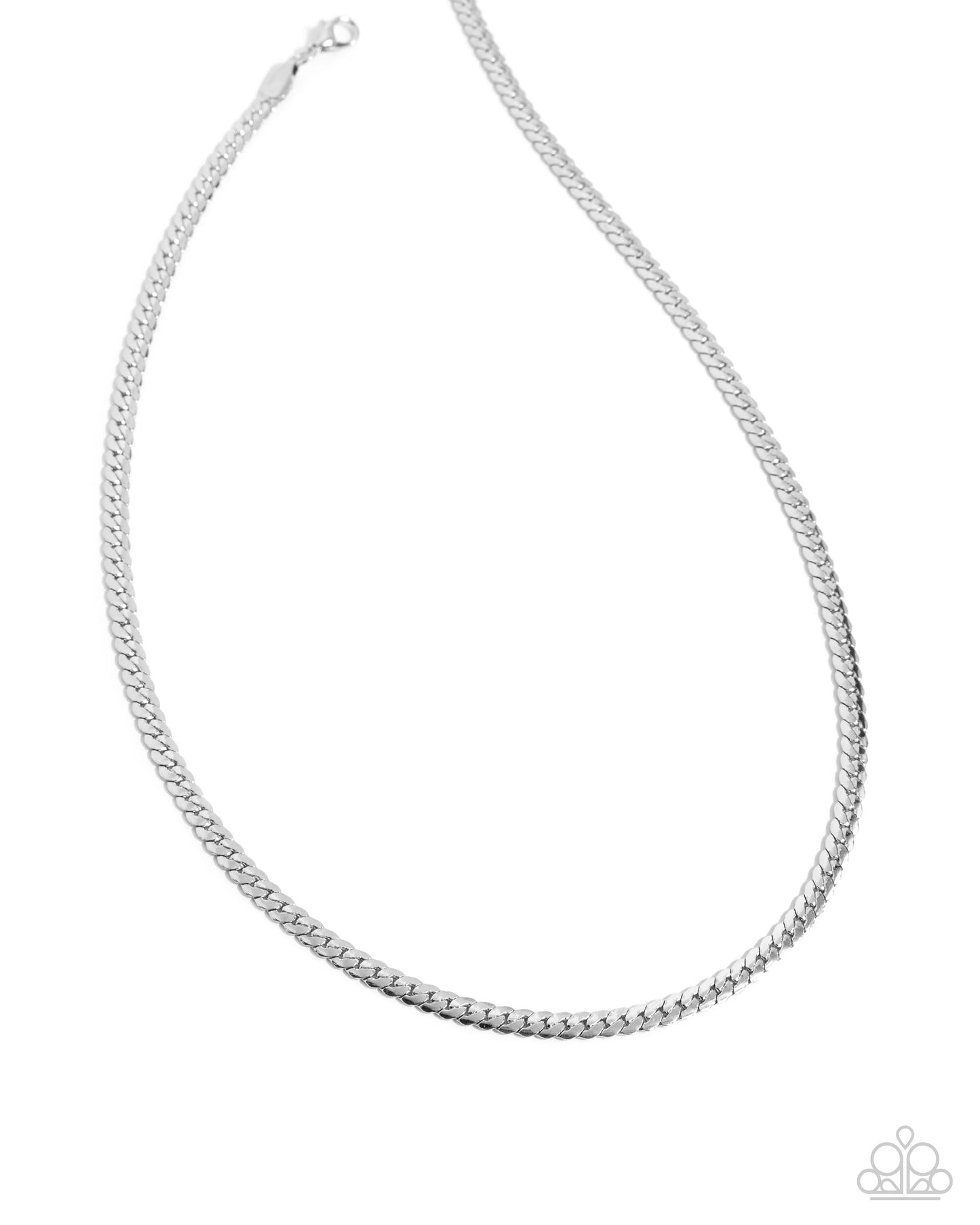 CURB the Peace - Silver Urban Chain Necklace - Paprazzi Accessories