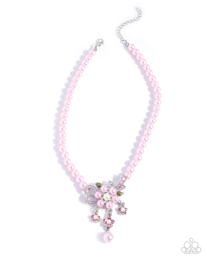 All Over TON - Pink Pearl Necklace - Paparazzi Accessories