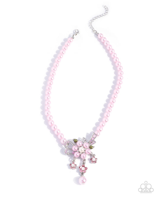 All Over TON - Pink Pearl Necklace - Paparazzi Accessories