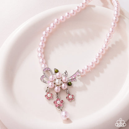 All Over TON - Pink Pearl Necklace - Paparazzi Accessories