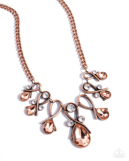 Infinity Institute - Copper Necklace - Paparazzi Accessories