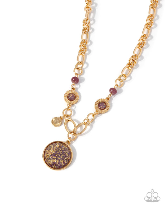 FLECKS Big Thing - Purple Cat's Eye Necklace - Paparazzi Accessories