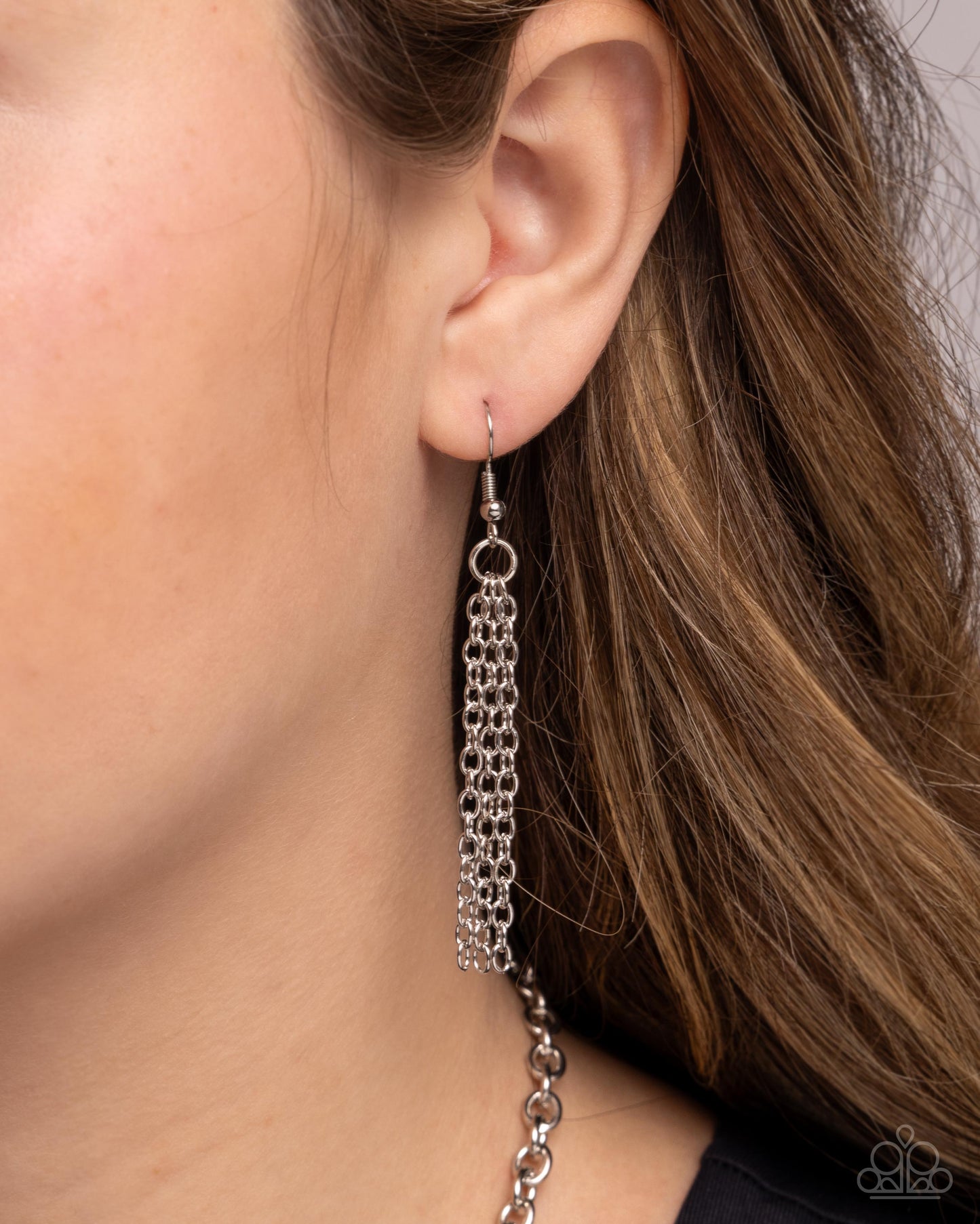 Natural Philosophy - Silver Square Pendant Necklace - Paparazzi Accessories