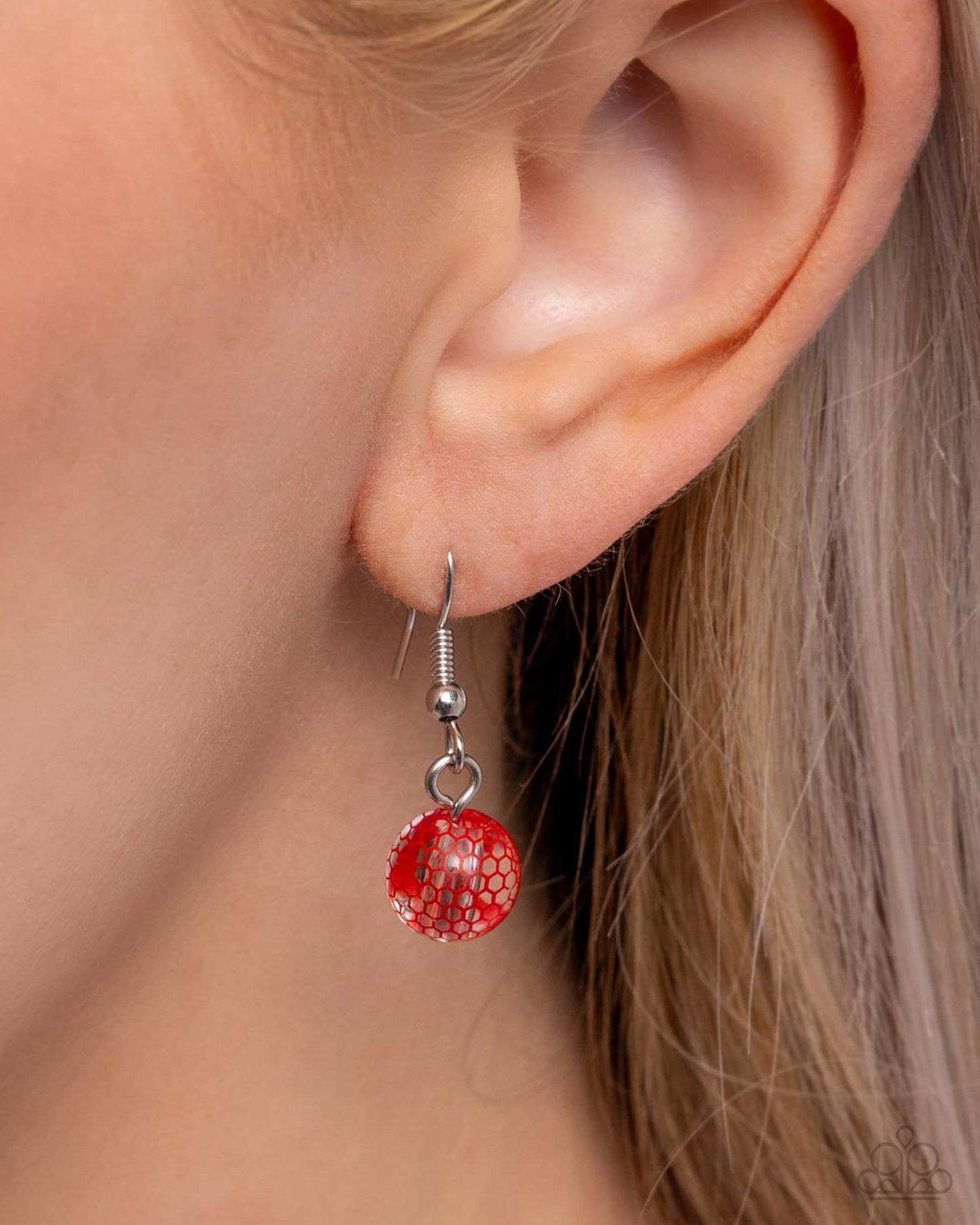 Lace Maker - Red Acrylic Lace Beads Black Ribbon Necklace - Paparazzi Accessories