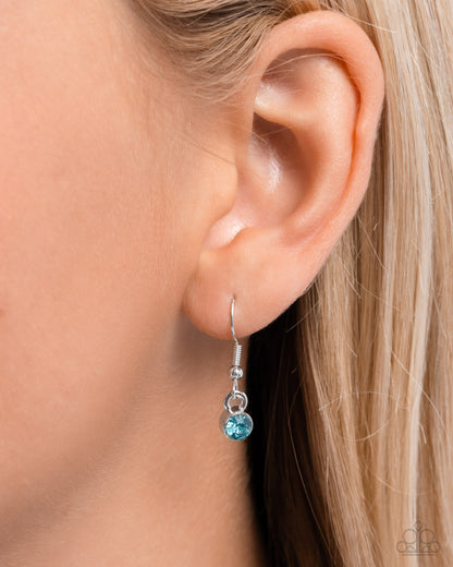 Keep it LEAF - Multi Rhinestone, Silver Heart and Leaf Necklace - Paparazzi Accessories