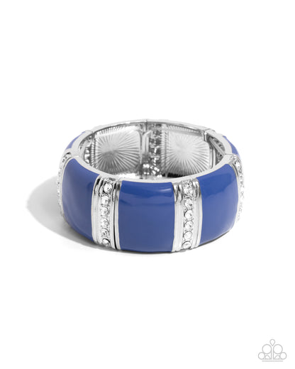 Blue Enamel Necklace & Bracelet Complete Look