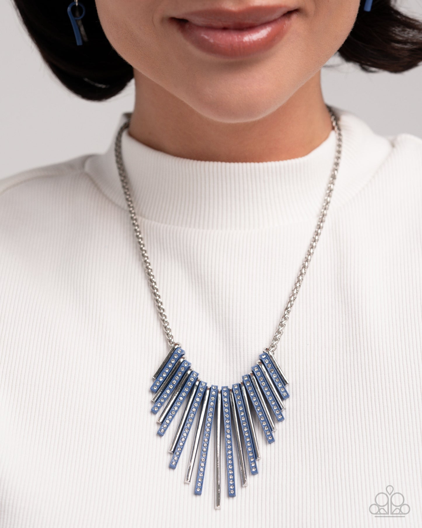 Blue Enamel Necklace & Bracelet Complete Look