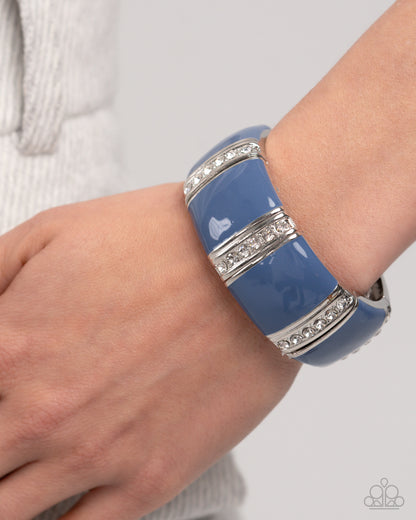 Blue Enamel Necklace & Bracelet Complete Look
