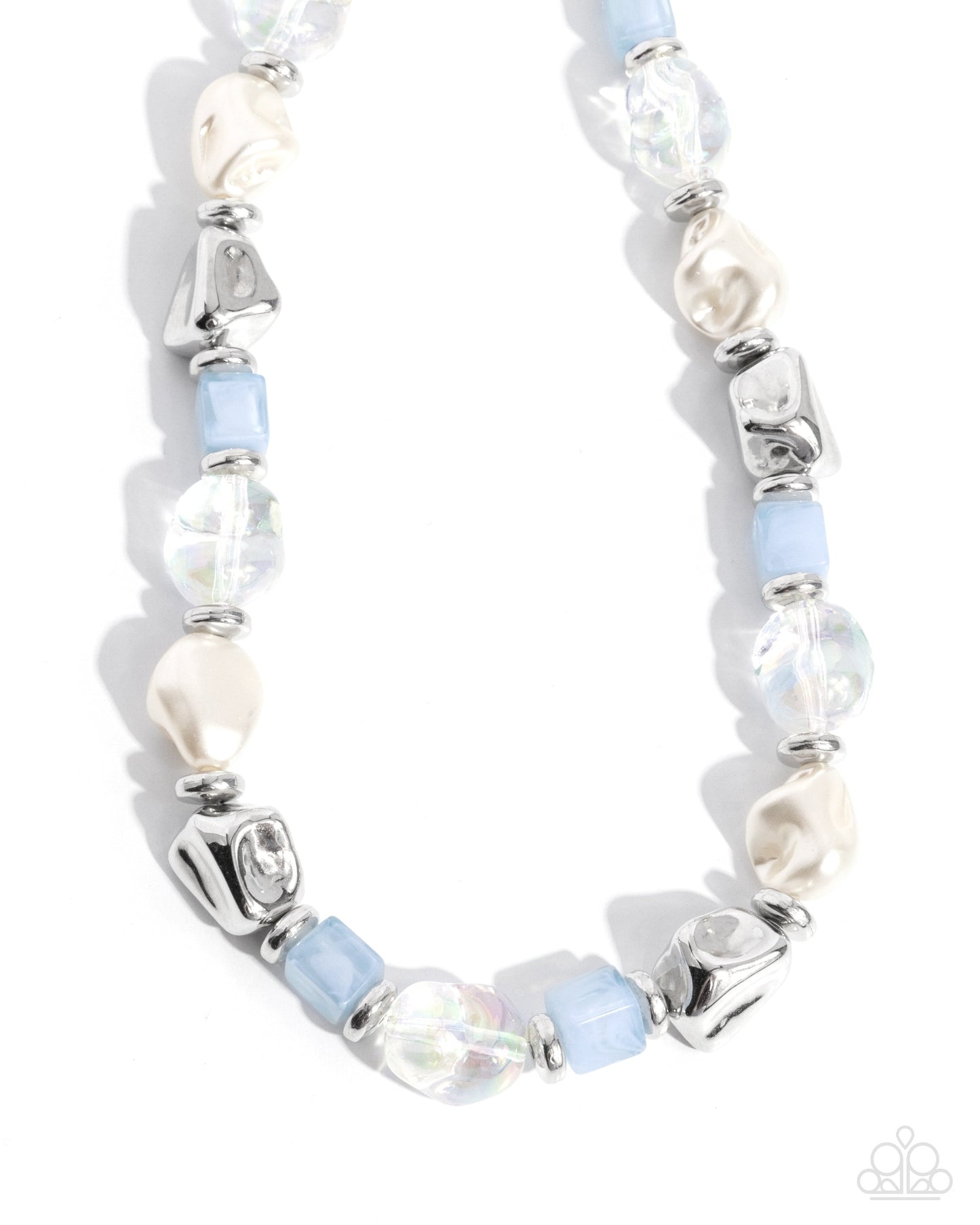 Blue Bead & Pearl Necklace & Bracelet - Complete Look -  - Paparazzi Accessories