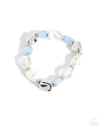 Blue Bead & Pearl Necklace & Bracelet - Complete Look -  - Paparazzi Accessories