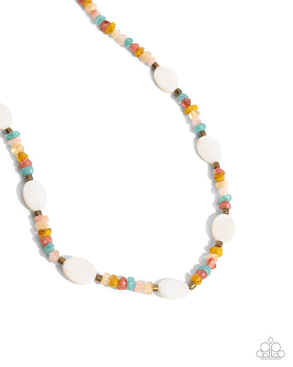 Complete Look - "Coastal Cheerleader" Multi Stone Necklace & "Cheerleading Cay" Multi Stone Bracelet - Paparazzi Accessories