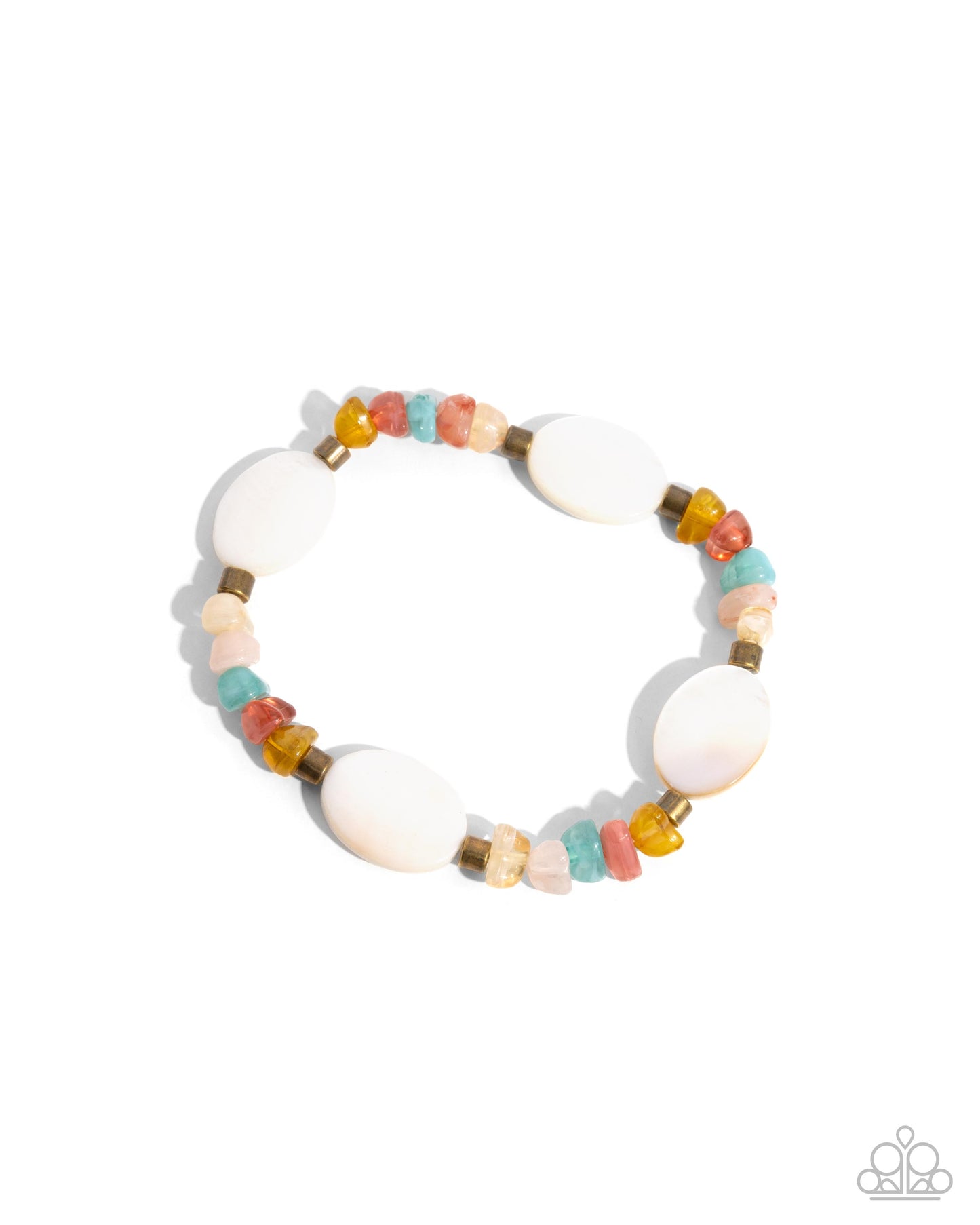 Complete Look - "Coastal Cheerleader" Multi Stone Necklace & "Cheerleading Cay" Multi Stone Bracelet - Paparazzi Accessories