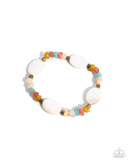 Complete Look - "Coastal Cheerleader" Multi Stone Necklace & "Cheerleading Cay" Multi Stone Bracelet - Paparazzi Accessories
