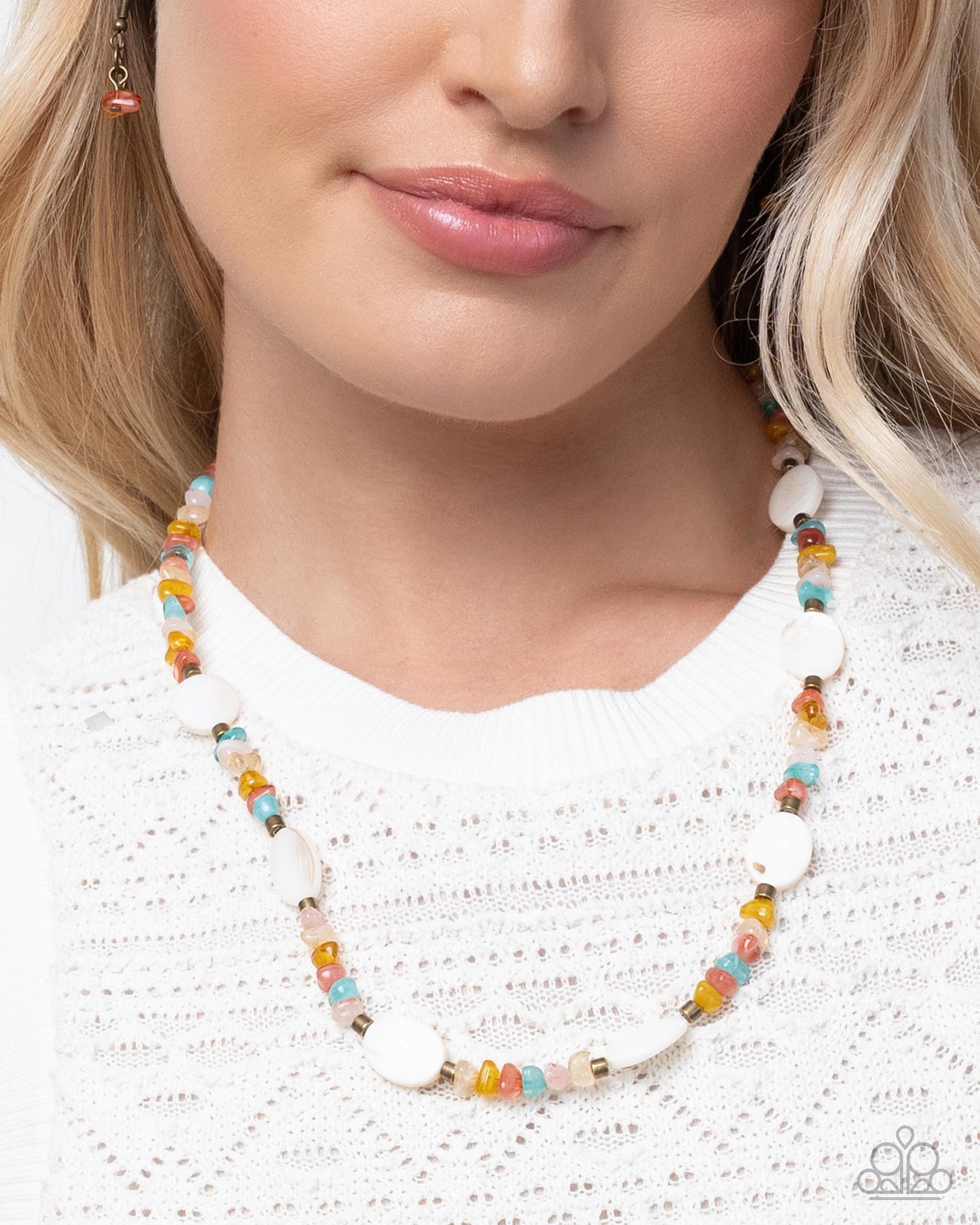 Complete Look - "Coastal Cheerleader" Multi Stone Necklace & "Cheerleading Cay" Multi Stone Bracelet - Paparazzi Accessories