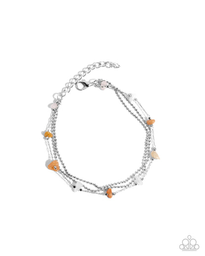 Complete Look - Yellow Stone Silver Butterfly Necklace & Clasp Bracelet - Paparazzi Accessories