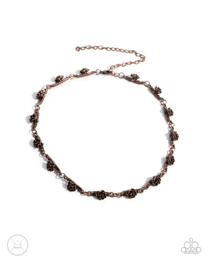 Complete Look - Copper Rose Necklace & Clasp Bracelet - Paparazzi Accessories