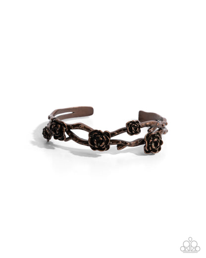 Complete Look - Copper Rose Necklace & Clasp Bracelet - Paparazzi Accessories