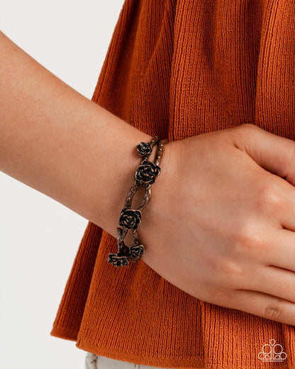 Complete Look - Copper Rose Necklace & Clasp Bracelet - Paparazzi Accessories