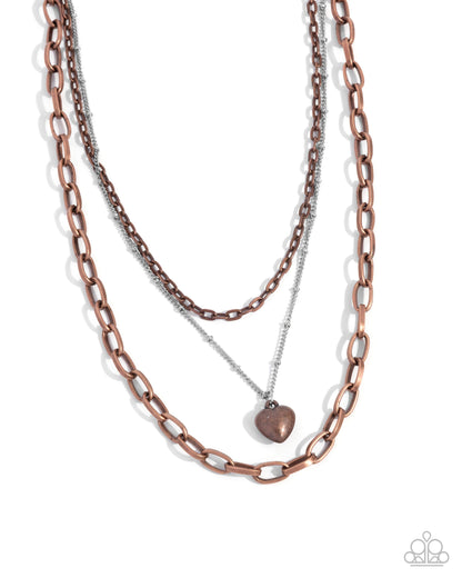 Passionate Place - Copper & Silver Necklace - Paparazzi Accessories