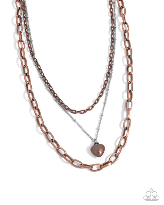 Passionate Place - Copper & Silver Necklace - Paparazzi Accessories