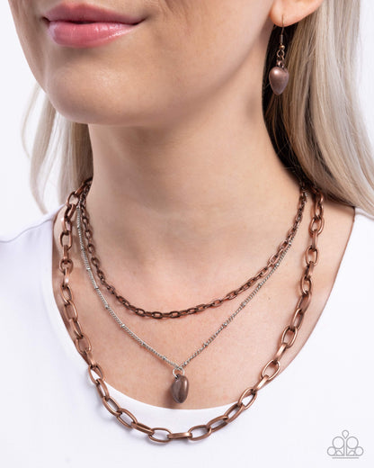 Passionate Place - Copper & Silver Necklace - Paparazzi Accessories