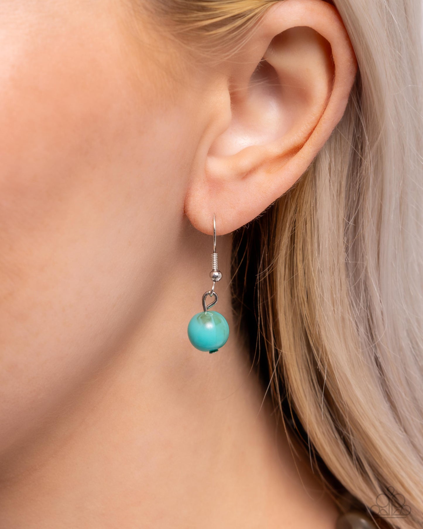 Not a Phase - Blue Marbled Beaded Necklace - Paparazzi Accessories