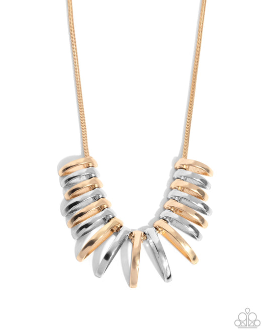 Chasing Chic - Multi Silver & Gold Necklace - Paparazzi Accessories
