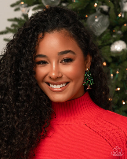 Christmas Credentials - Multi Christmas Tree Post Earrings + One Mystery Piece - Paparazzi Accessories